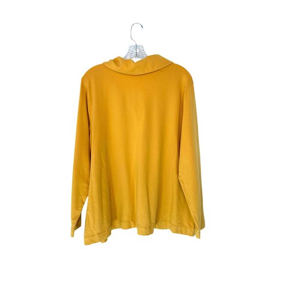 J. Jill Pure Jill Yellow Basic Casual Stretch Soft Button Front Top Size 2X - Picture 8 of 11